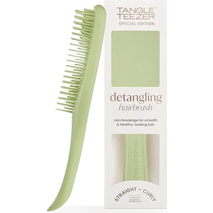 Tangle Teezer Ultimate Detangler Haarbürste, Entwirrungsbürste für nasses und trockenes Haar, für alle Haartypen, olivgrüne, matte Oberfläche – Bild 1
