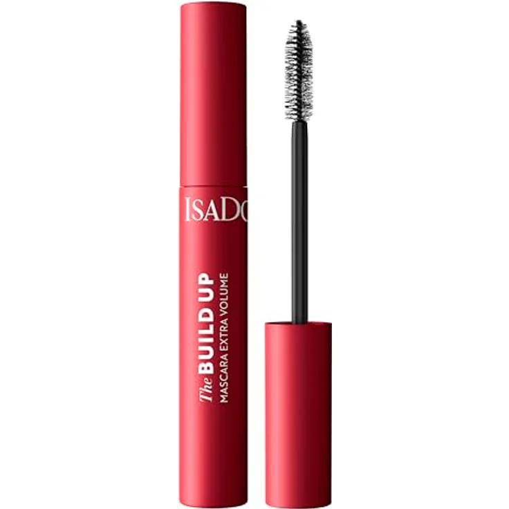 Isadora The Build Up Mascara Extra Volume (Super Black 01, 10 ml) - Volumen und Definition, wischfest – Bild 1