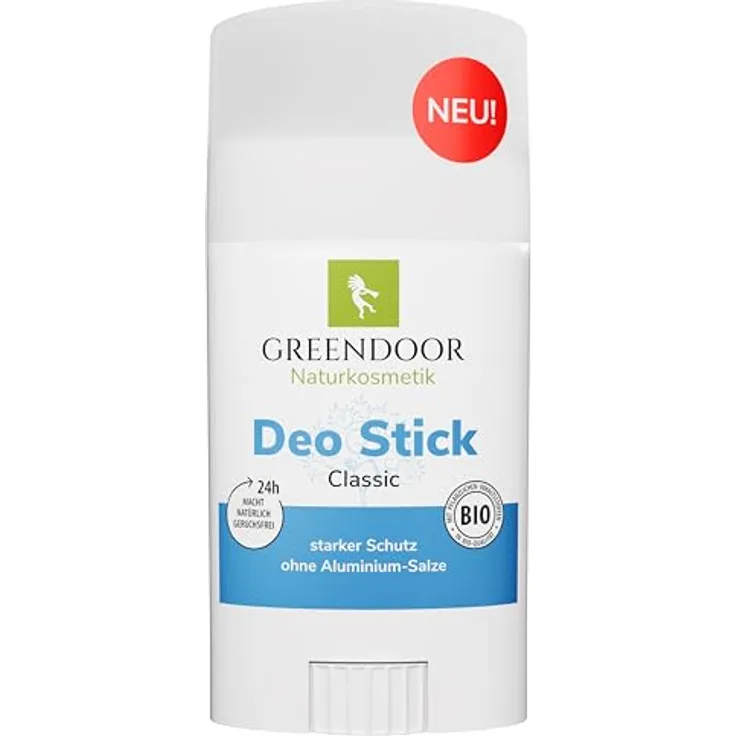 GREENDOOR Deo Stick classic 52g, Deostick ohne Aluminium, langer & starker Schutz, unisex Herren woman Männer Deostift vegan, dezenter Duft