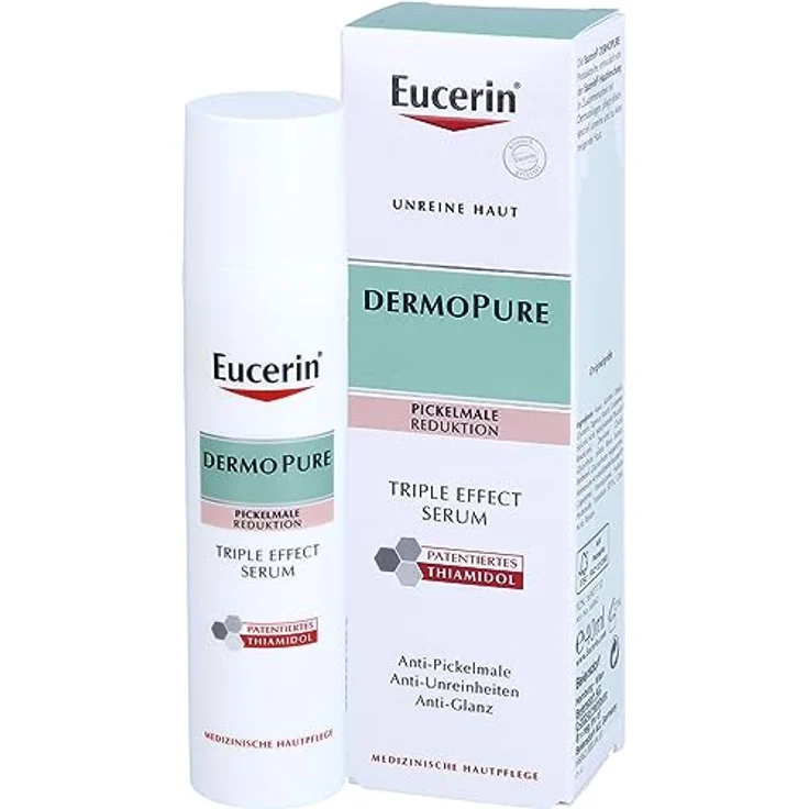 Eucerin Dermopure Triple Effect Gesichtsserum gegen unreine Haut, Pickelmale und glänzende Haut, 40 ml Lösung – Bild 2