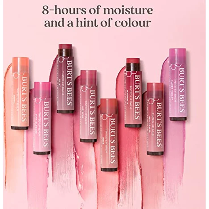 Burt's Bees Lippenpflege Multipack, Bienenwachs und getönter Hibiskus Lippenbalsam, feuchtigkeitsspendend, 2 x 4,25 g – Bild 4