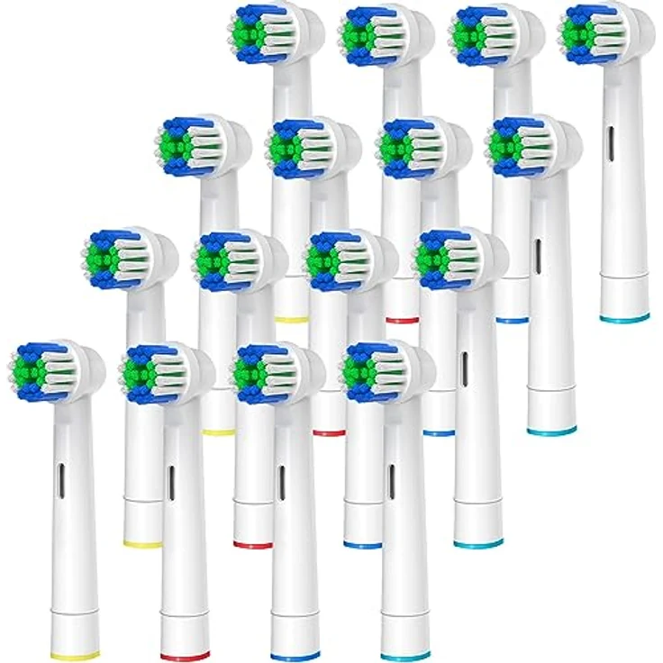 GENKENT Ersatz-Zahnbürstenköpfe, 16 Stück kompatibel mit Oral-B Braun Pro 500/1000/1500/3000/3757/5000/7000/7500/8000, hochwertige Dupont-Borsten für effektive Plaque-Entfernung – Bild 1