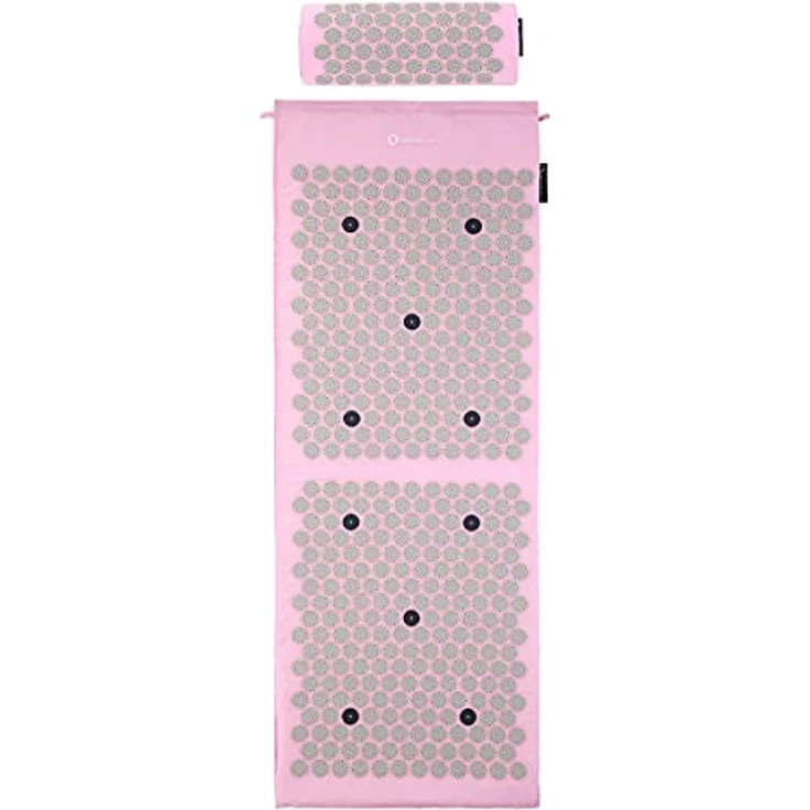 HMS Premium Akupressurmatte Rosa Set mit Kissen, 15444 Akupressur-Spitzen für optimale Massage, handlich und waschbar – Bild 4