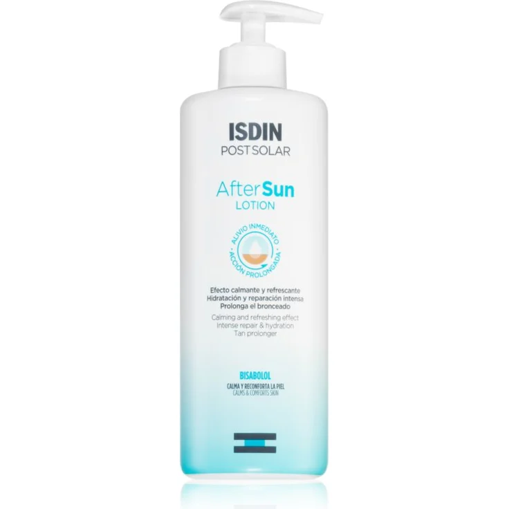 ISDIN After Sun Lotion, After-Sun Körpermilch zur Beruhigung der Haut, 400 ml, spendet Feuchtigkeit und pflegt nach dem Sonnenbad