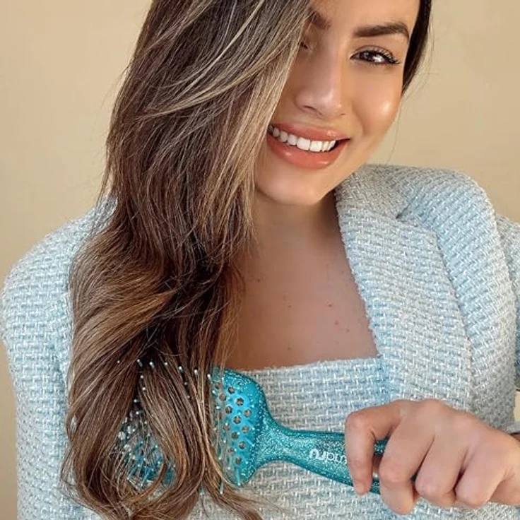 UNbrush Glitter Collection Detangling Hair Brush, Sapphire Detangler mit 105 Borsten für sanftes Entwirren von nassem und trockenem Haar – Bild 4