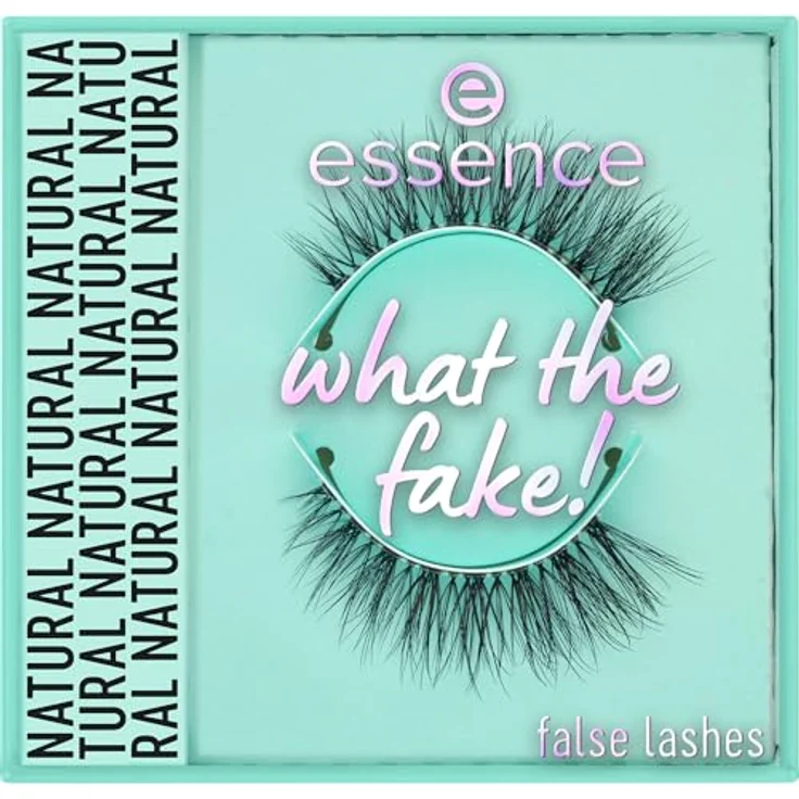 essence what the fake! false lashes - Natural Wimpern mit ultradünnem Wimpernband und wiederverwendbar – Bild 1