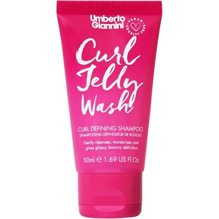 Umberto Giannini Curl Jelly Wash, Mildes sulfatfreies Lockenshampoo für Damen, 50 ml, vegan mit blumig-würziger Duftnote