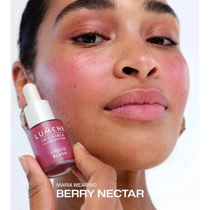 Lumene Invisible Illumination Flüssiges Rouge, Verjüngende Textur in Berry Nectar, 15 ml – Bild 3