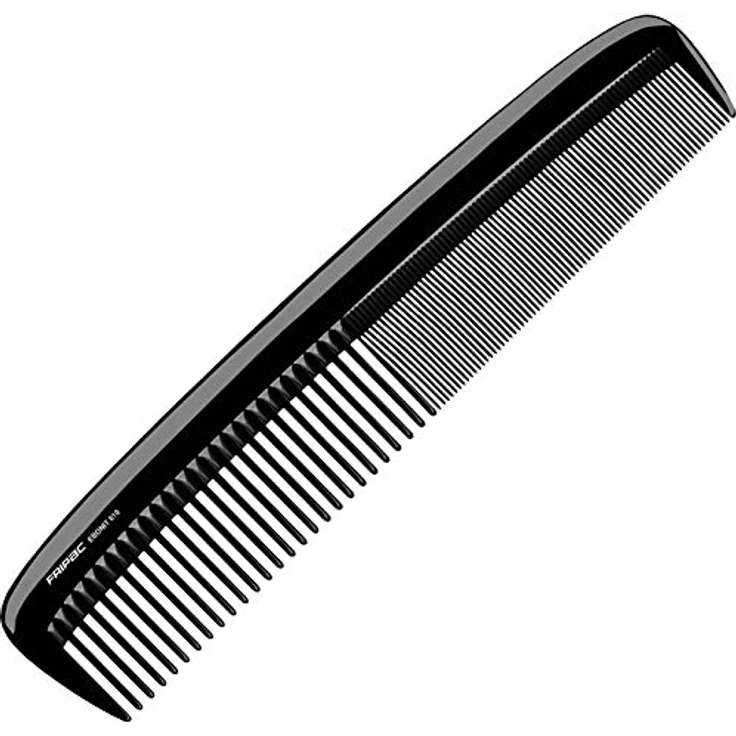 Fripac Ebonit Damen-Haarschneide-Kamm 610 aus Naturkautschuk (antistatisch), für Scheren- und Maschinenschnitte bei Frauen, Länge 23 cm, für mittellanges und langes Haar, abgerundete Form, extra groß – Bild 2