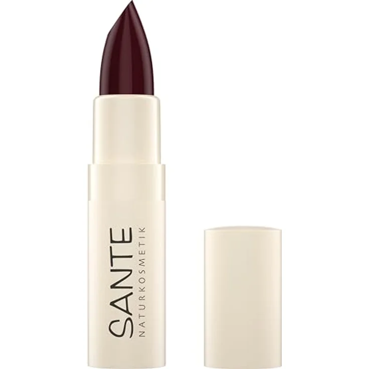 SANTE Naturkosmetik Moisture Lipstick 08 Chestnut Glam, pflegender Lippenstift mit Hyaluron, Plump Effekt und Sepilift in kastanienfarbenem Braunton, 4,5g – Bild 1