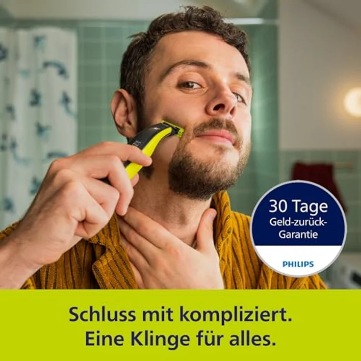 Philips OneBlade 360 Face Elektrischer Bartschneider Rasierer 2x 360 Klingen 3x, USB wasserfest – Bild 3