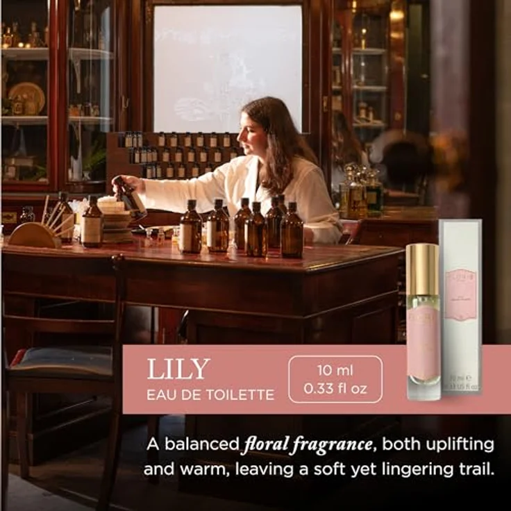 Floris London Lily Eau de Toilette (10 ml), bezaubernder Blumenduft mit ägyptischem Jasmin und bulgarischer Rose, ideal für den täglichen Gebrauch – Bild 3