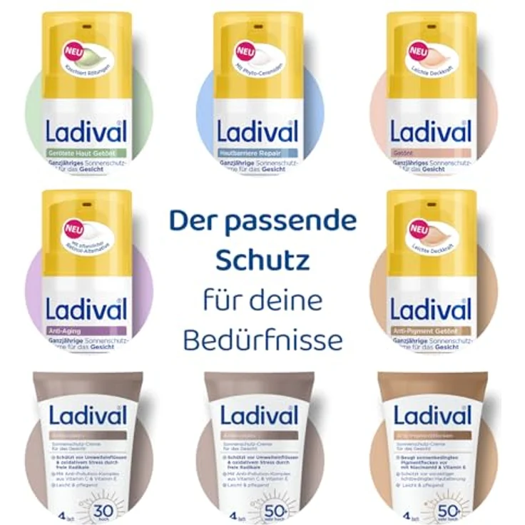 Ladival Antioxidativ Sonnencreme Gesicht LSF 50+, Pflege mit Anti-Pollution-Komplex, Vitamin C und E, schweißresistent, UVA- und UVB-Schutz, 50ml – Bild 12