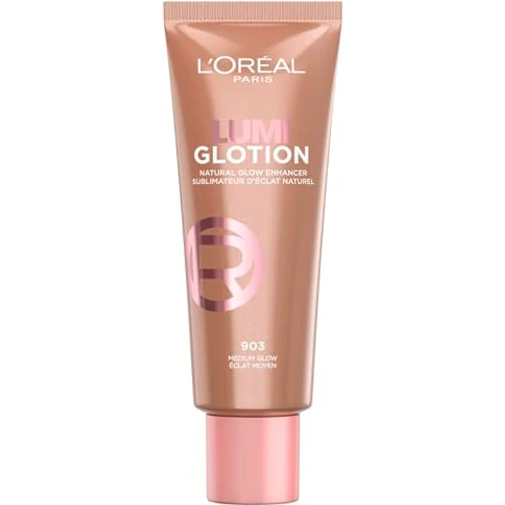 L'Oréal Paris Perfect Match Lumi Glotion, Flüssiger Highlighter für Gesicht und Körper, Natural Glow Enhancer, 903 Medium Glow, 40 ml – Bild 1