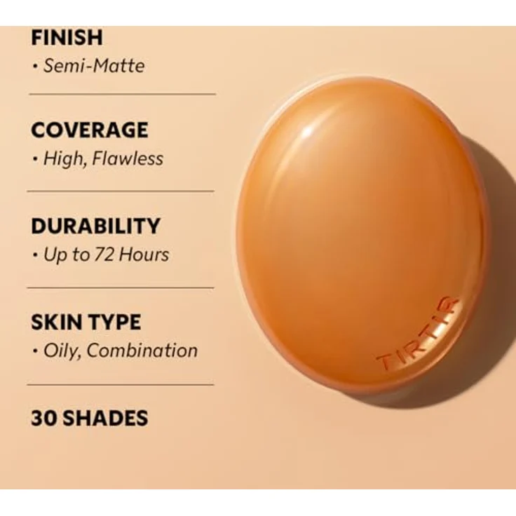 TIRTIR Mask Fit AI Fliter Cushion (mini) langanhaltendes Make-up mit Matt-Effekt, Farbton 17N Vanilla, 4.5 g – Bild 4