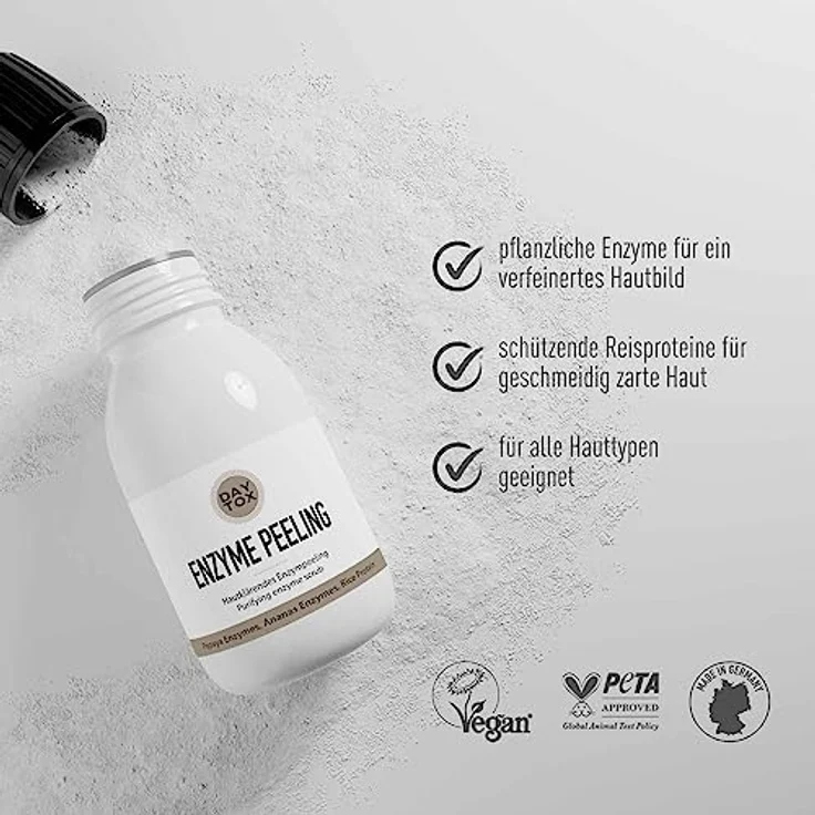 Enzympeeling Pulver für das Gesicht - Vegan, Ohne Silikone, Made in Germany, DAYTOX - Enzyme Peeling - 35 g – Bild 3