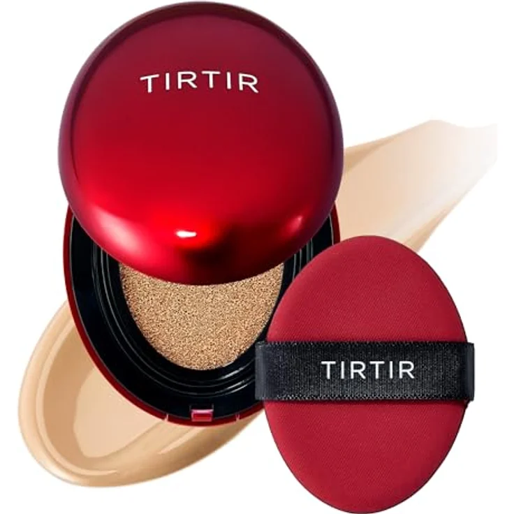 TIRTIR Red Cushion 27N Camel, 18g - Fleckenfeste Kissen-Make-up-Grundierung mit antioxidativen Inhaltsstoffen, schweißfeste Formel – Bild 1