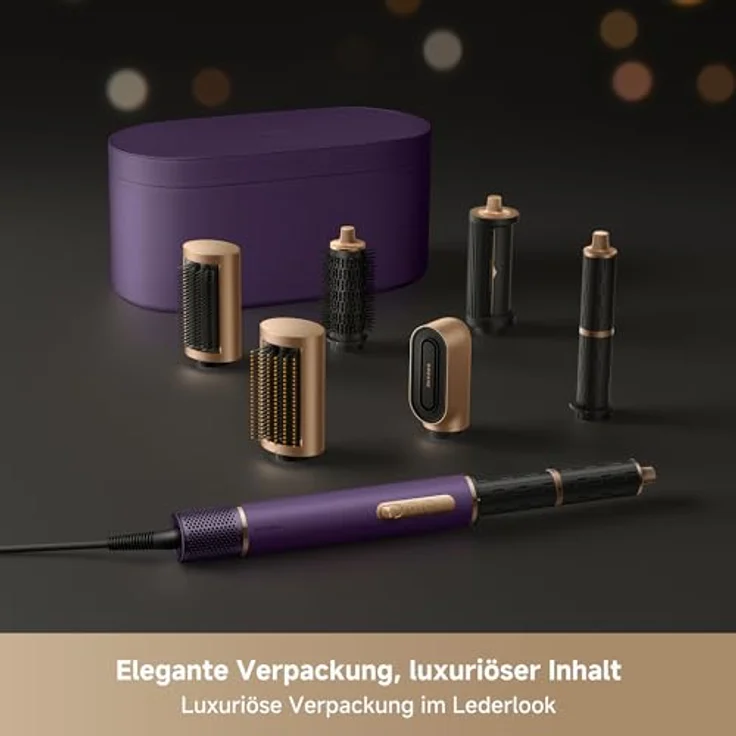 Dreame Air Style Pro, Lockenstab mit elektronischer Temperatureinstellung, 80°C, 1300 Watt, inkl. Tragetasche, schnellaufheizend – Bild 7