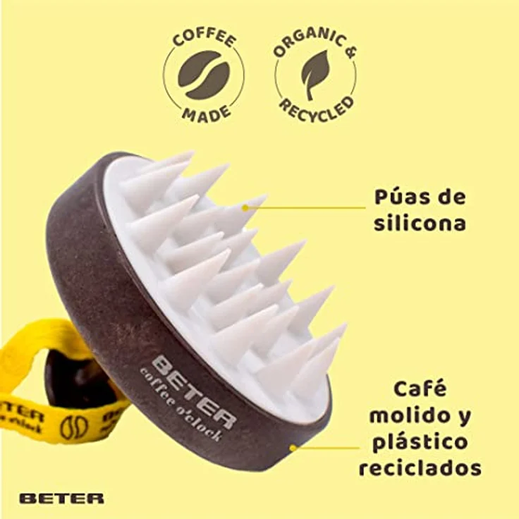 Beter - Massagebürste für Kopfleder, ideal zum Peeling - Modell Coffee O'clock – Bild 4