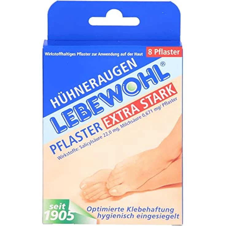 Lebewohl Hühneraugen Pflaster extra stark einges. 8 St., Druck- und Schmerzlinderung, Schutz vor Reibung – Bild 2