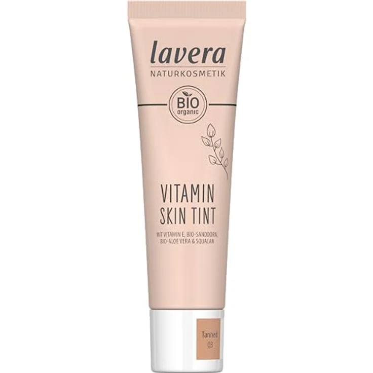 Lavera Vitamin Skin Tint, Getönte Tagescreme für das Gesicht, Farbton 03 Tanned, 30 ml, feuchtigkeitsspendend und natürliche Deckkraft – Bild 1