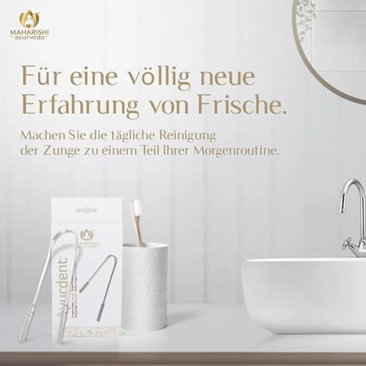 Maharishi Ayurveda Zungenreiniger Edelstahl, für ein strahlend sauberes Lächeln – Bild 5