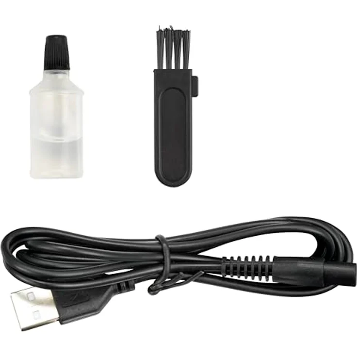 MELISSA Elektrorasierer 16680054, wiederaufladbarer Multitrimmer mit 4 Aufsatzkämmen, ergonomischem Design, bis zu 60 Minuten Akkulaufzeit, schwarz – Bild 3