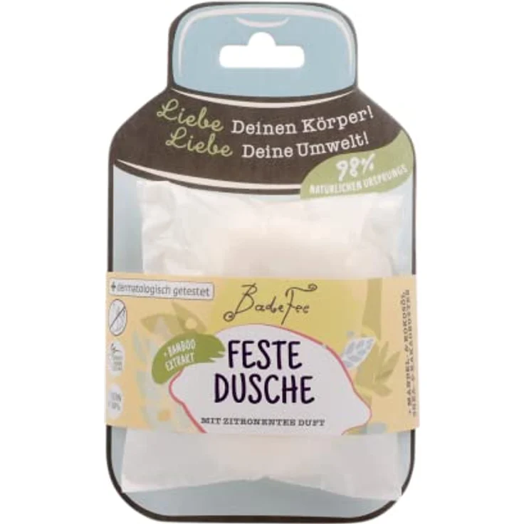 BadeFee feste Duschpflege Zitronentee (Duft Zitronentee, festes Duschgel, plastikfrei, Geschenkidee, natürliche Inhaltsstoffe) – Bild 5