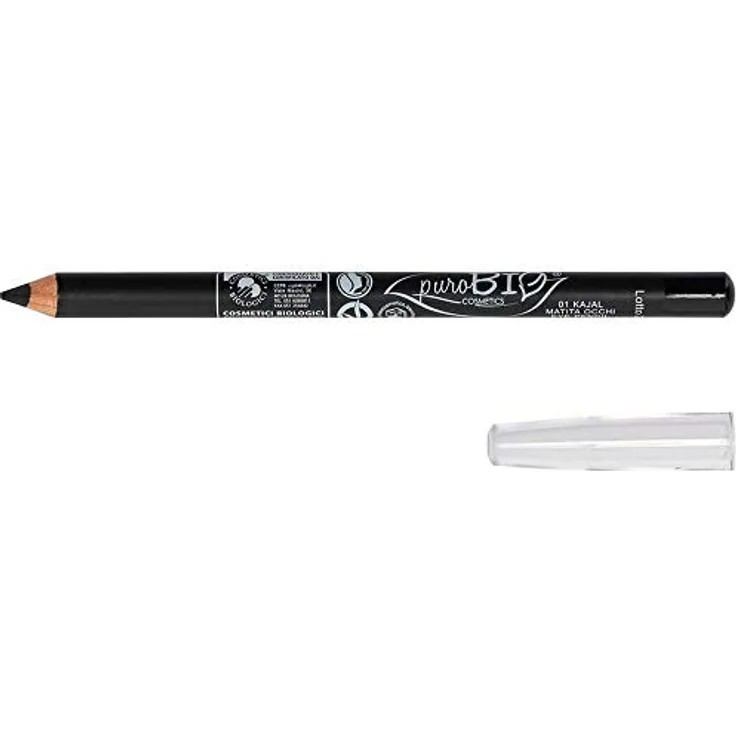 puroBIO Cosmetics Eyeliner 01 Black, veganer Kajalstift mit präziser Linienführung, 1,3 g