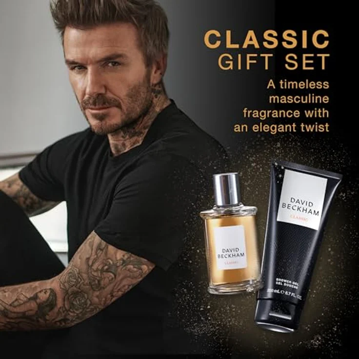 David Beckham Classic Eau de Toilette und Duschgel-Geschenkset für Männer, holzig-frisch-ambrierter Duft, 50 ml + 200 ml – Bild 3