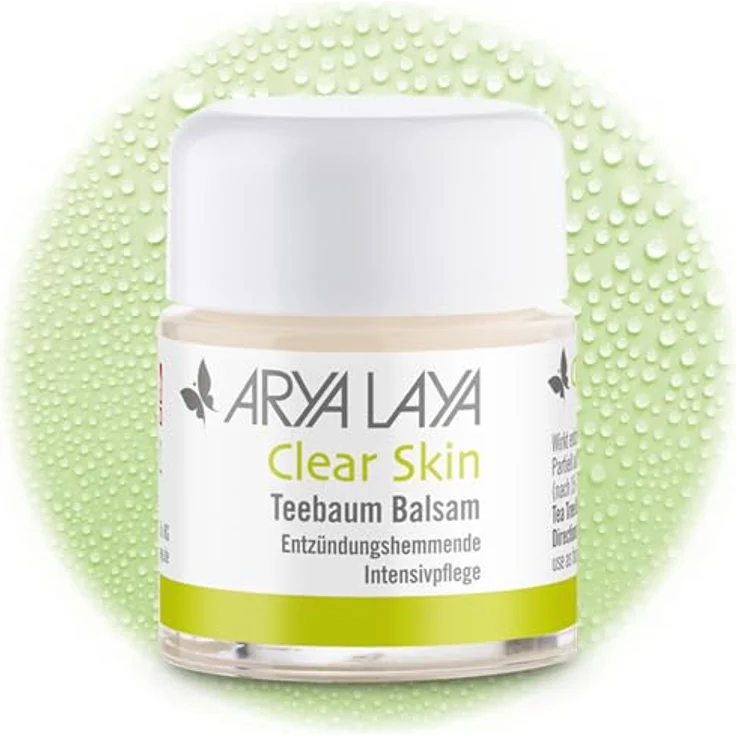 ARYA LAYA Clear Skin Teebaum Balsam, 20 ml: Intensivpflege als Maske oder partiell - wirkt der Ausbreitung von Bakterien & Entzündungen entgegen, bei fettiger, fettender & entzündlicher Haut, vegan – Bild 1