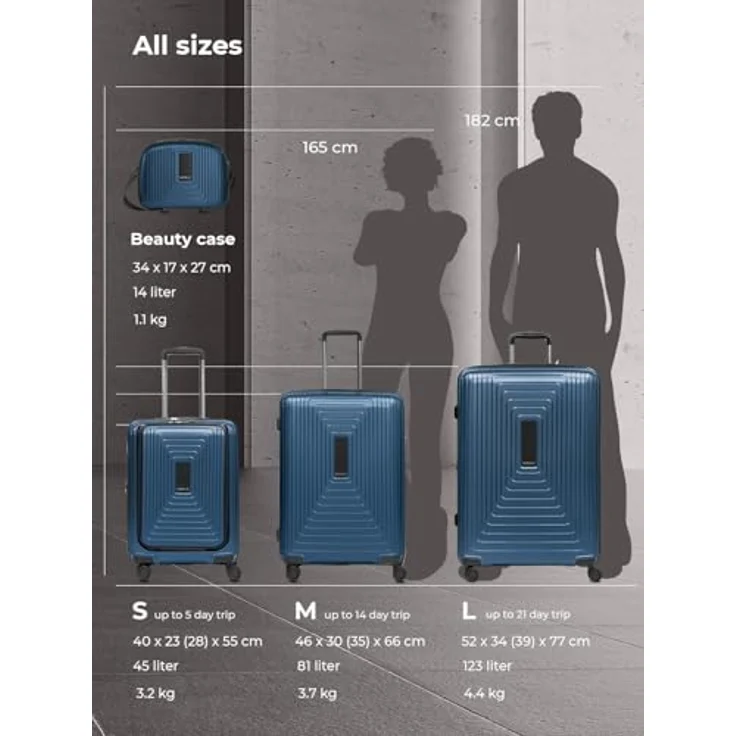Redolz Essentials 14 Beautycase 34 cm dark blue metallic – Bild 4
