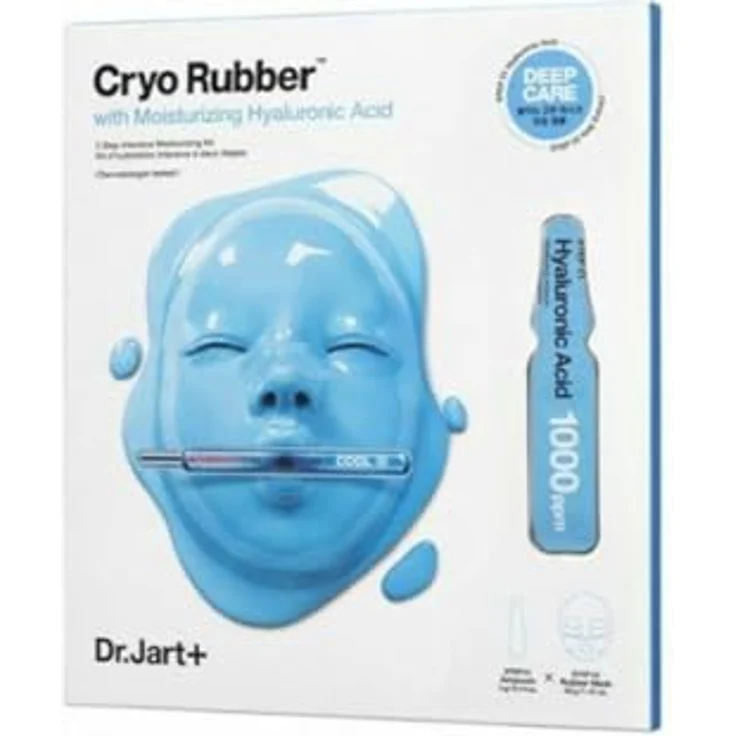 Dr. Jart+ Cryo Rubber: Moisturizing Hyaluronic Acid Gesichtsmaske, beruhigendes Allantoin, feuchtigkeitsspendende Hyaluronsäure - 4g Ampulle + 40g Maske – Bild 1