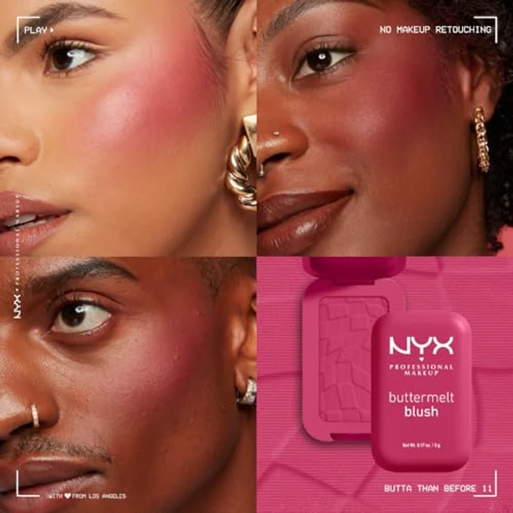 NYX Professional Makeup Buttermelt Blush Puderrouge, Farbton 11 Butta Than Before, 5 g, veganes Rouge mit langanhaltender Textur – Bild 6
