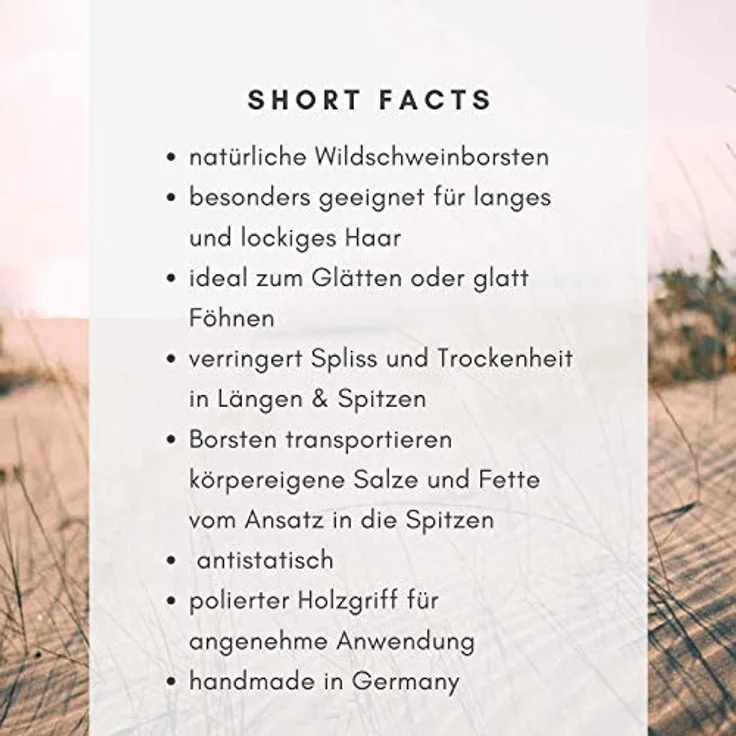 Genuine Haircare GROOMING BRUSH – Frisier- und Föhnbürste aus 100% Wildschweinborsten, antistatisch, handmade in Germany – Bild 5