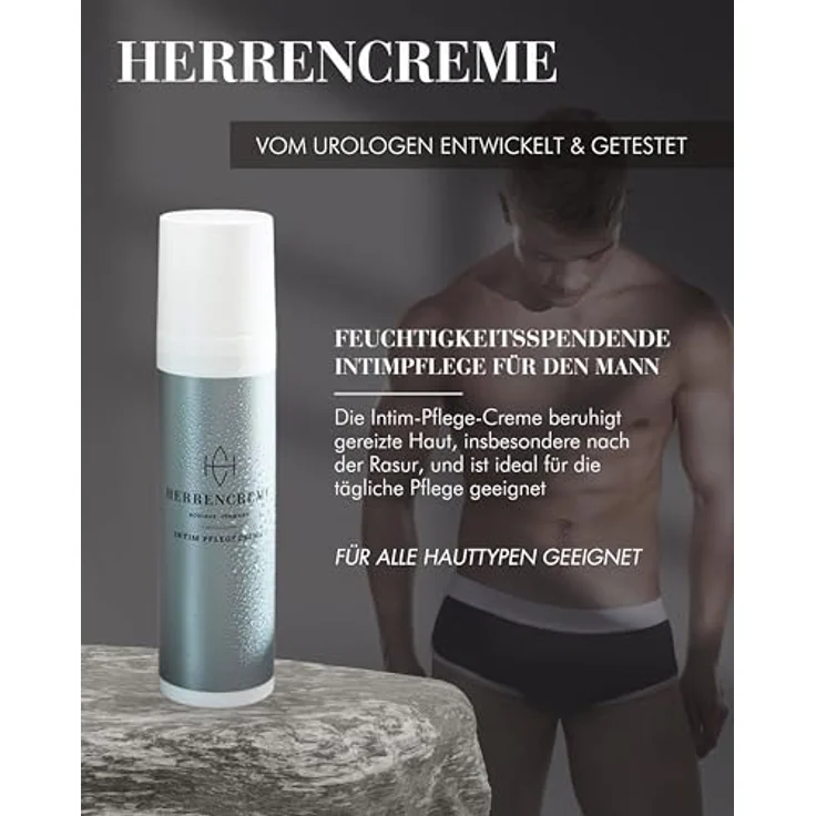 MW19 Skincare GmbH Herrencreme Intimpflegecreme, 75ml, feuchtigkeitsspendend, mit Mikrosilber, für gesunde Körperpflege – Bild 2