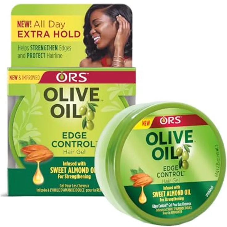 ORS Edge Control Haargel mit Olivenöl, 64g - Feuchtigkeitsspendend, langanhaltender Halt, keine weißen Rückstände