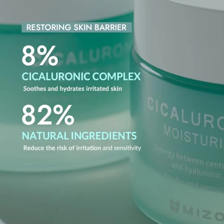 Mizon Cicaluronicâ„¢, nährende Feuchtigkeit spendende Creme für sehr trockene und empfindliche Haut, vegan, 50 ml – Bild 3