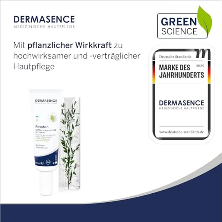 Dermasence RosaMin, getönte Tagescreme mit LSF 50 für empfindliche Haut, 30ml – Bild 2