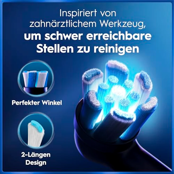 Oral-B iO Series 9 Plus Edition Doppelpack Elektrische Zahnbürste mit 7 Putzmodi, 4 Aufsteckbürsten, Lade-Reiseetui, designed by Braun, black onyx/rose quartz – Bild 13