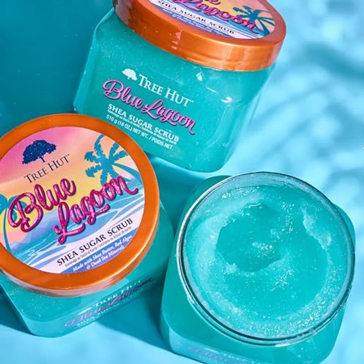 Tree Hut Blue Lagoon Shea-Zucker-Peeling, 470 ml, ultra-feuchtigkeitsspendendes Peeling - nährt die essentielle Körperpflege – Bild 4