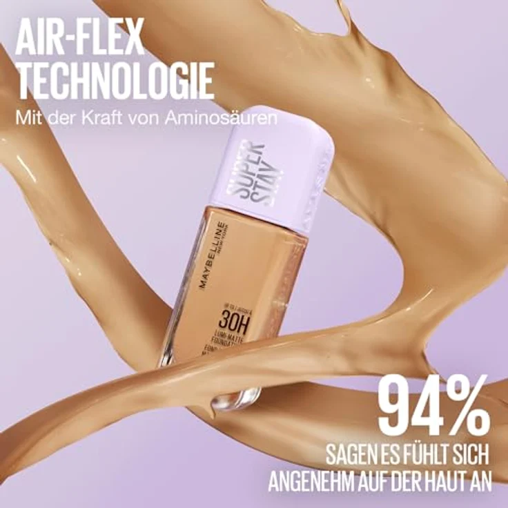 MAYBELLINE NEW YORK SuperStay Lumi-Matte Foundation, langanhaltend, hohe Deckkraft, Farbton 108, 35 ml – Bild 8