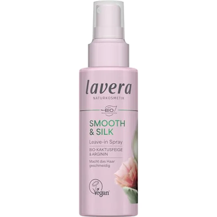 lavera Leave In Spray Smooth & Silk, Anti-Frizz Pflege ohne Silikone für gesundes, glänzendes Haar - 100ml, vegan, Naturkosmetik – Bild 1