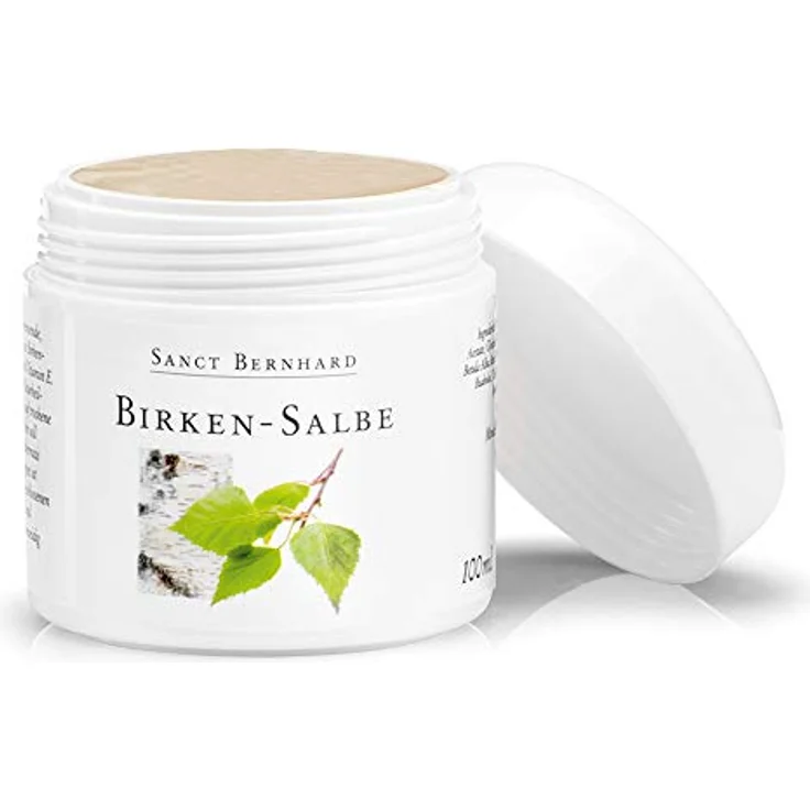 Kräuterhaus Sanct Bernhard Birken-Salbe | Reichhaltig, sanft pflegend, entzündungshemmend, juckreizlindernd & heilungsfördernd | Mit Birkenrindenextrakt, Bisabolol & Vitamin E | Made in Germany | 100ml – Bild 1