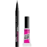 NYX Professional Makeup Brow Lamination Set, Augenbrauen-Styling-Set mit Brow Glue Gel (transparent) & Lift & Snatch Brow Tint Pen (Farbe Espresso), 16 Stunden Halt