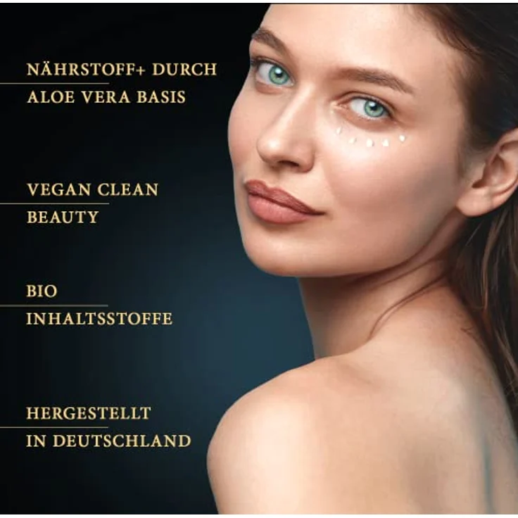 BIO Augencreme mit Aloe Vera + Hyaluron + Taurin + Vitamin E für Frauen 30ml - Augencreme gegen Falten und Augenringe Vegan - Augenringe entfernen Soforteffekt - Augen Lifting Booster - Eye Cream – Bild 3