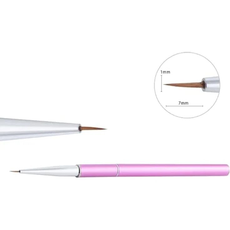 NÉONAIL Nageldesign Pinsel Kolinsky nr 00, präziser Brush Pen für Gelnägel, klappbarer Metallgriff, für Nail Art und Dekorationen – Bild 2