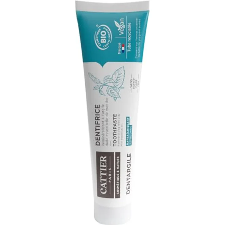 CATTIER DENTIFRICO DENTARGILE MINT, Zahnpasta mit natürlichem Minzgeschmack, 100 ml – Bild 1