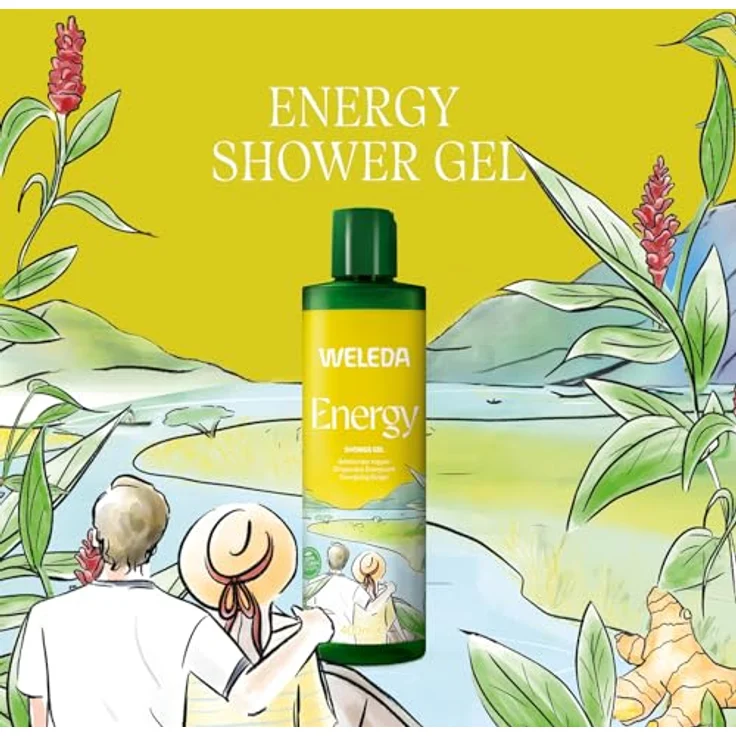 WELEDA Bio Energy XL Duschgel vegan - Naturkosmetik Aroma Dusche mit Ingwer / Zedernholz Duft - Natürliche Hautpflege Duschseife (1x 400ml) – Bild 2
