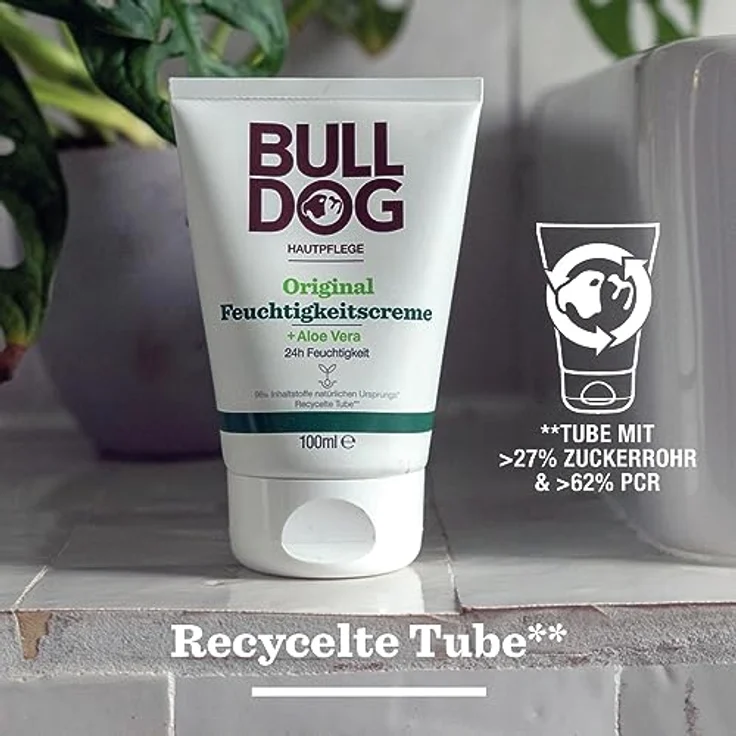 BULLDOG Original Feuchtigkeitscreme mit Aloe Vera, 24h Pflege, 96 % natürlich, nicht fettend oder klebrig, 100ml – Bild 5